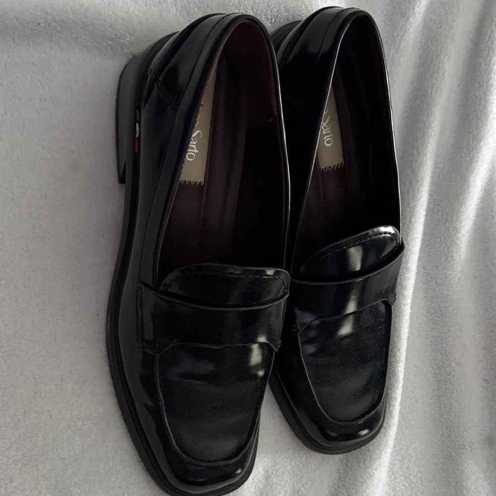 Franco Sarto Classic Shiny Black Loafers